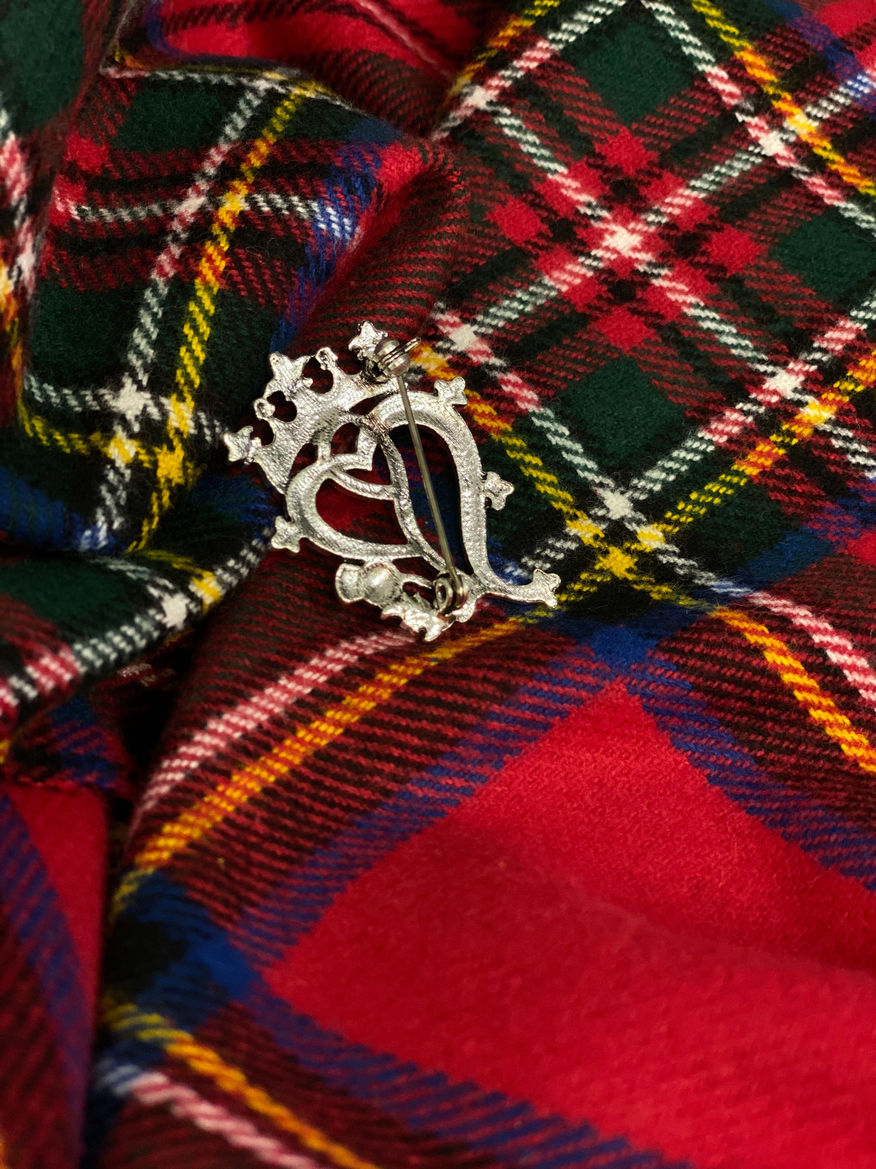 Luckenbooth Scottish Heart Shaped Brooch with Thistle and Crown