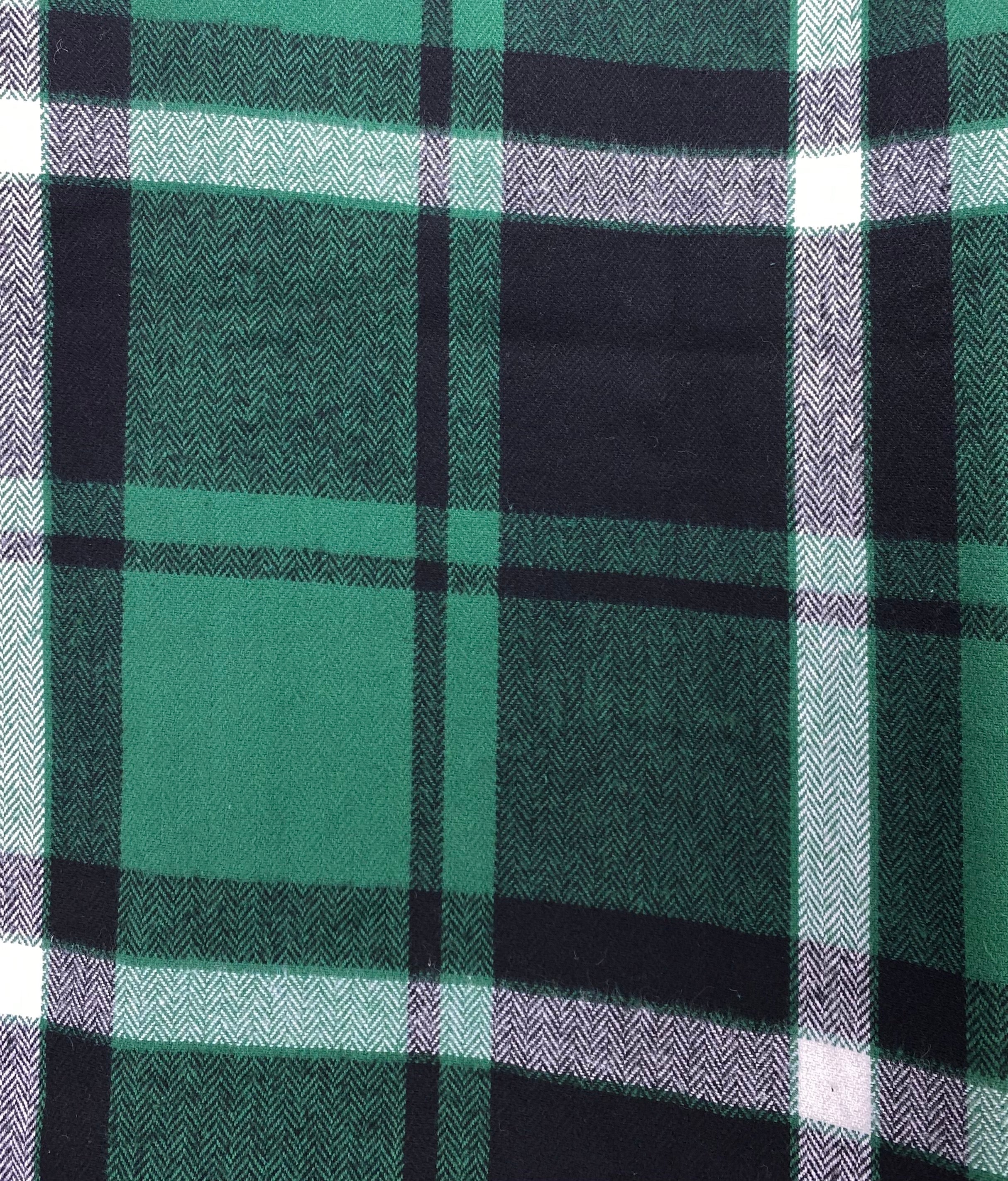 Green and black clearance plaid scarf