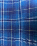 Ombre Plaid in Blues with Gray and White Lightweight Flannel Infinity or Blanket Scarf