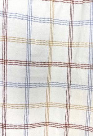 Neutrals in Cream with Tan, Brown, and Gray Plaid Flannel Infinity or Blanket Scarf