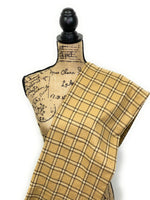 Camel Tan, Gunmetal Gray, and White Plaid Flannel Infinity or Blanket Scarf