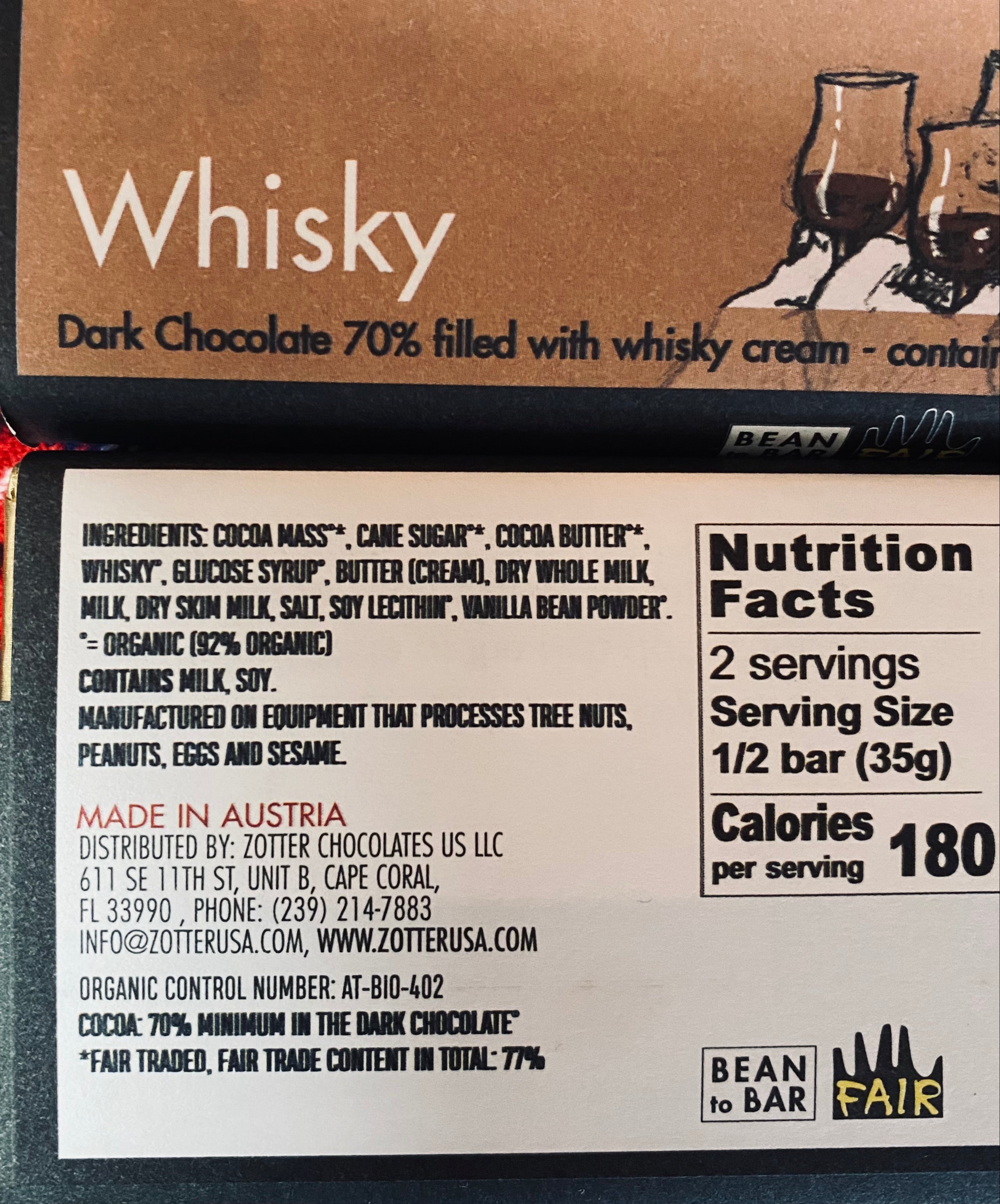 Whisky Chocolate Bars