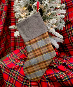 Outlander Inspired Tartan Lined and Padded Christmas Stockings - Customizable