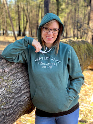 Fraser's Ridge Highlanders Collegiate Embroidered Soft Fleece Unisex Sweatshirt Hoodie - Outlander Inspiration