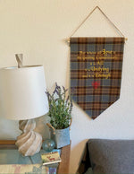 For where all love is... Outlander Quote Inspired Embroidered Banner Wall Hanging
