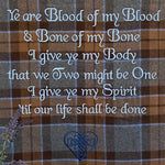 Blood of my Blood... Celtic Blood Oath Outlander Quote Inspired Embroidered Flannel Envelope Pillowcase