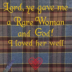 Ye gave me a rare woman... Outlander Quote Inspired Embroidered Flannel Envelope Pillowcase