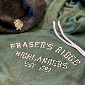 Fraser's Ridge Highlanders Collegiate Embroidered Soft Fleece Unisex Sweatshirt Hoodie - Outlander Inspiration