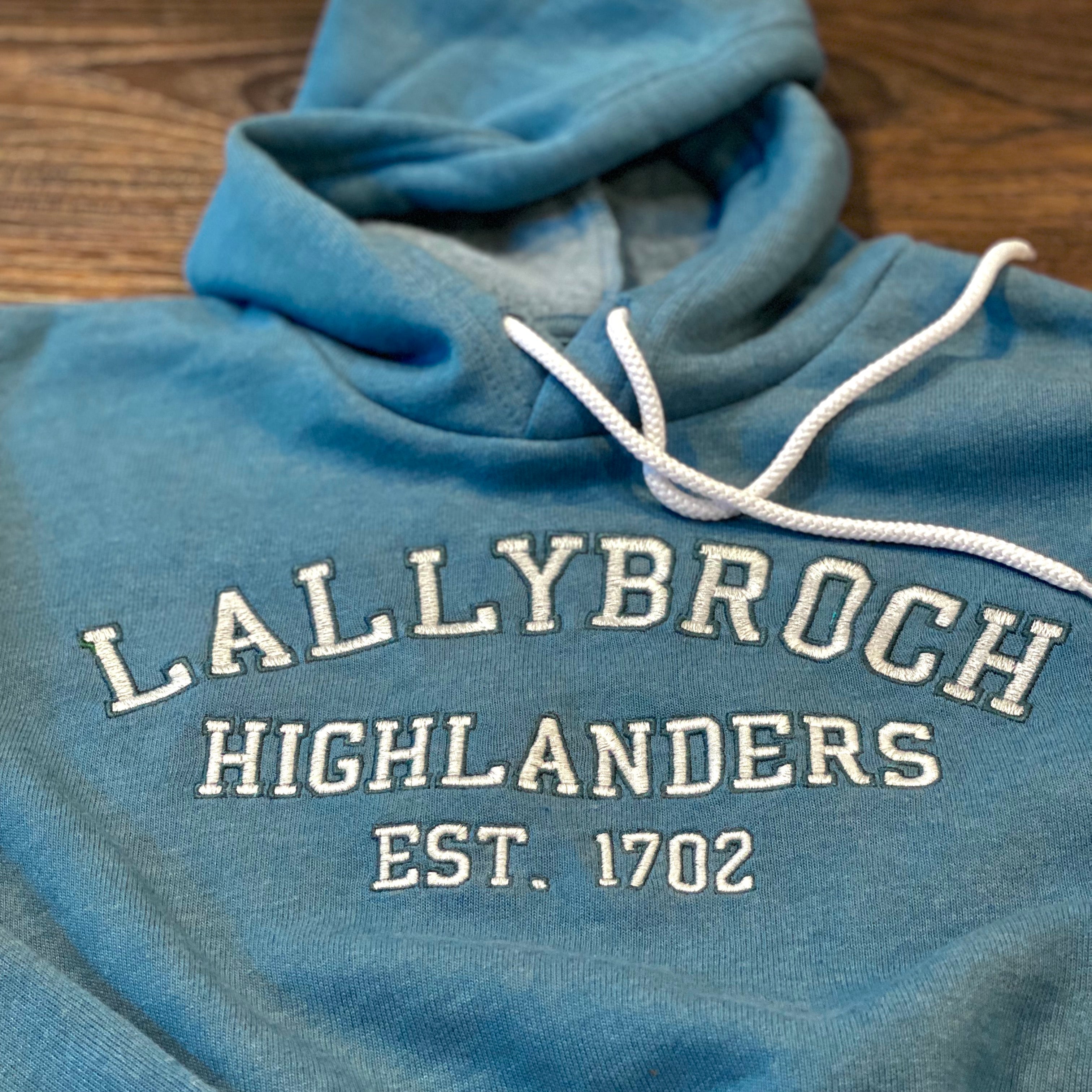 Lallybroch Highlanders Collegiate Embroidered Soft Fleece Unisex Sweatshirt Hoodie - Outlander Inspiration