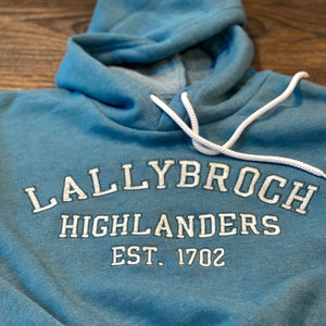 Lallybroch Highlanders Collegiate Embroidered Soft Fleece Unisex Sweatshirt Hoodie - Outlander Inspiration