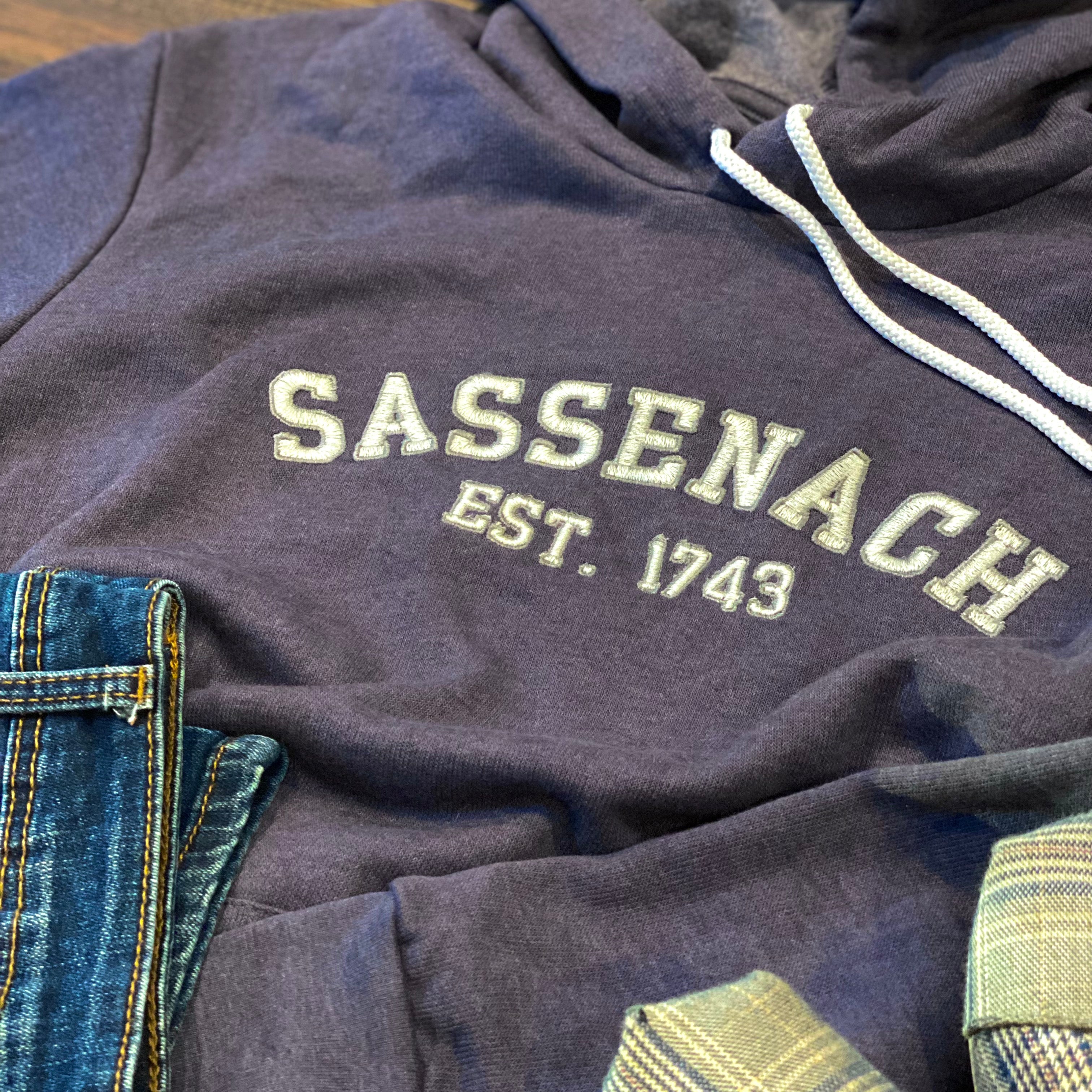 Sassenach Collegiate Embroidered Soft Fleece Unisex Sweatshirt Hoodie - Outlander Inspiration