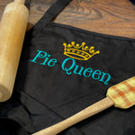 Pie Queen Embroidered Outlander Inspired Apron - Multiple Apron Color/Style Options