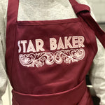 KIDS Star Baker Embroidered Apron - Multiple Apron Color Options