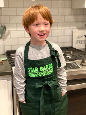 KIDS Star Baker Embroidered Apron - Multiple Apron Color Options