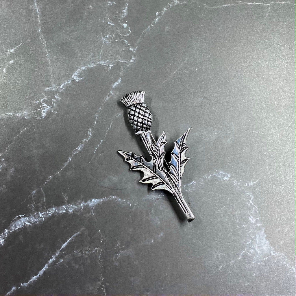 Single Straight Scottish Thistle Brooch Pin