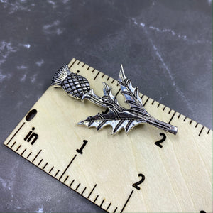 Single Straight Scottish Thistle Brooch Pin