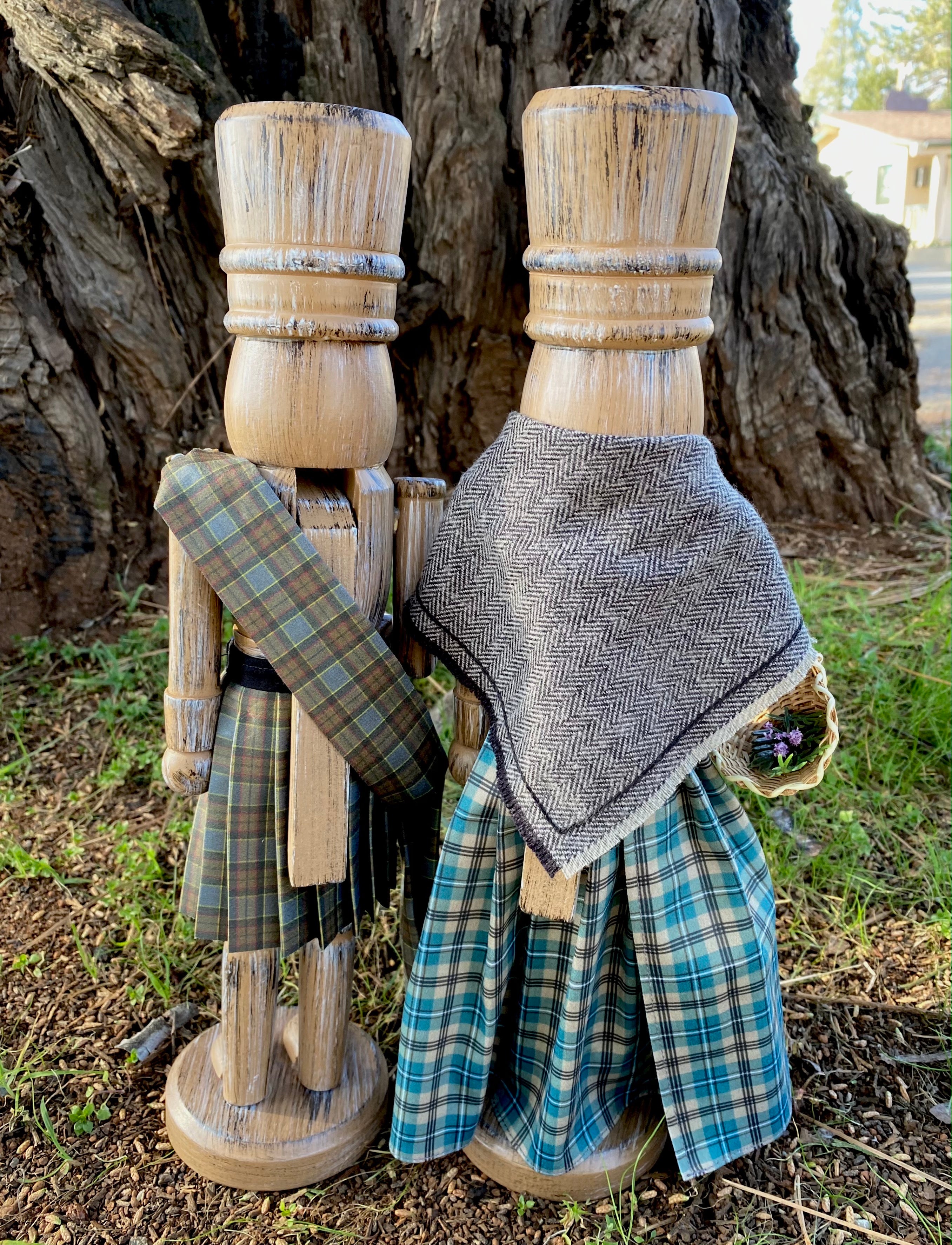 Kilted Outlander Inspired Nutcrackers - Jamie and Claire Options!