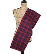 Wine Red, Navy Blue, and Sunflower/Mustard Yellow Lightweight Flannel Plaid Infinity or Blanket Scarf
