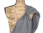 Black and White Gingham Lightweight Flannel Plaid Infinity or Blanket Scarf