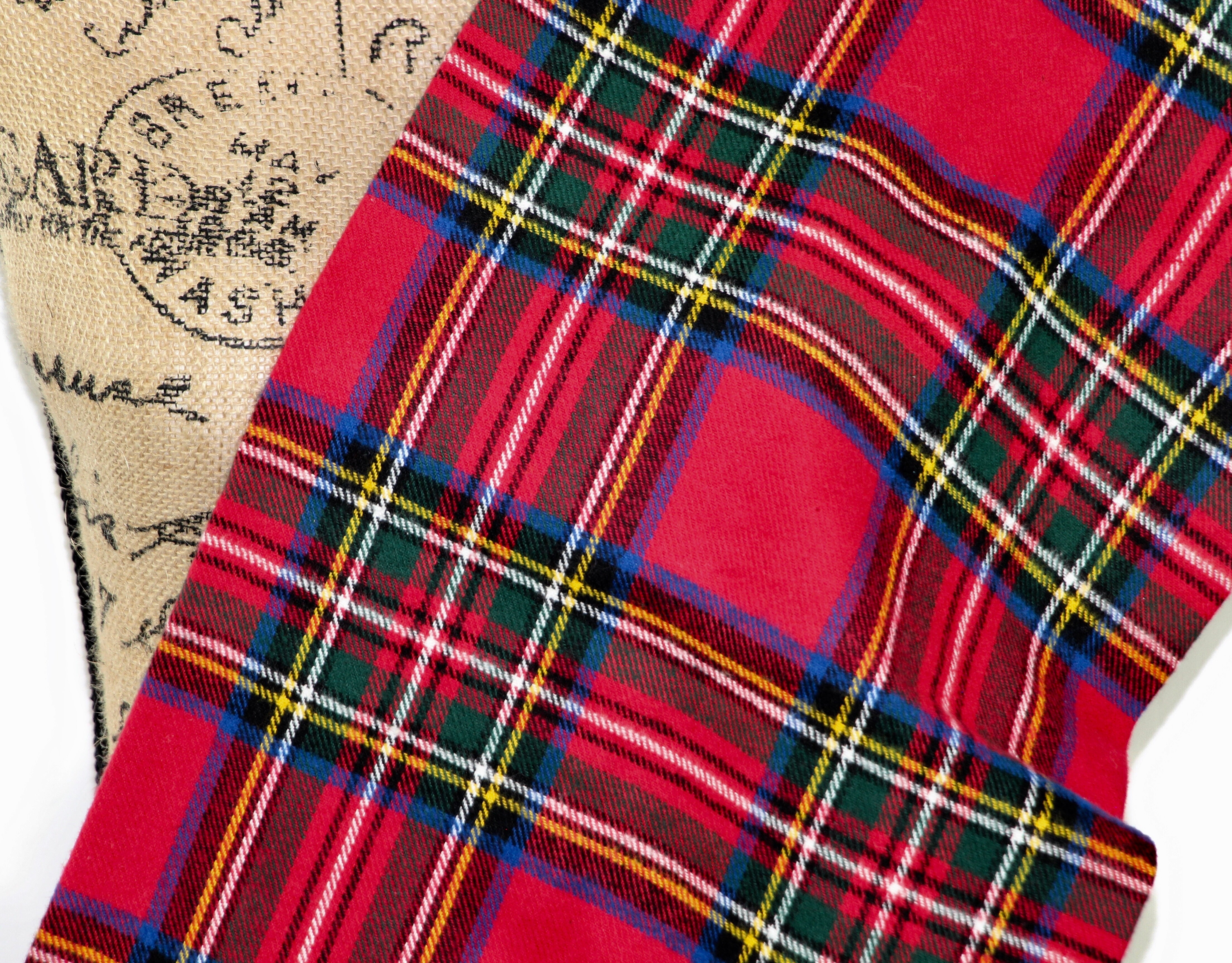 Royal Stewart Tartan Flannel Plaid Infinity or Blanket Scarf