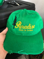 Paradise This is Home Embroidered Hat - Multiple Customizable Options
