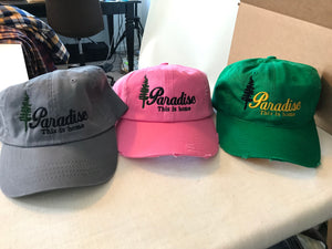 Paradise This is Home Embroidered Hat - Multiple Customizable Options