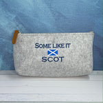 Some Like it Scot Saltire Flag Embroidered Felt Zipper Pouch