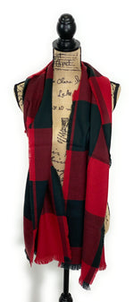 X-Large Block Buffalo Plaid Acrylic Scarf