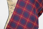 Wine Red, Navy Blue, and Sunflower/Mustard Yellow Lightweight Flannel Plaid Infinity or Blanket Scarf