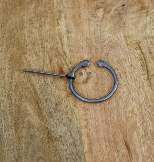 Celtic Antiqued Rounded Tip Penannular Brooch, Cloak Pin, Scarf Ring