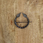 Celtic Antique Looking Twisted Pointed Penannular Brooch, Cloak Pin, Scarf Ring