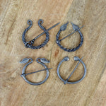 Celtic Antiqued Rounded Tip Penannular Brooch, Cloak Pin, Scarf Ring