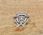 Luckenbooth Scottish Heart Shaped Brooch with Scottish Thistle and Crown