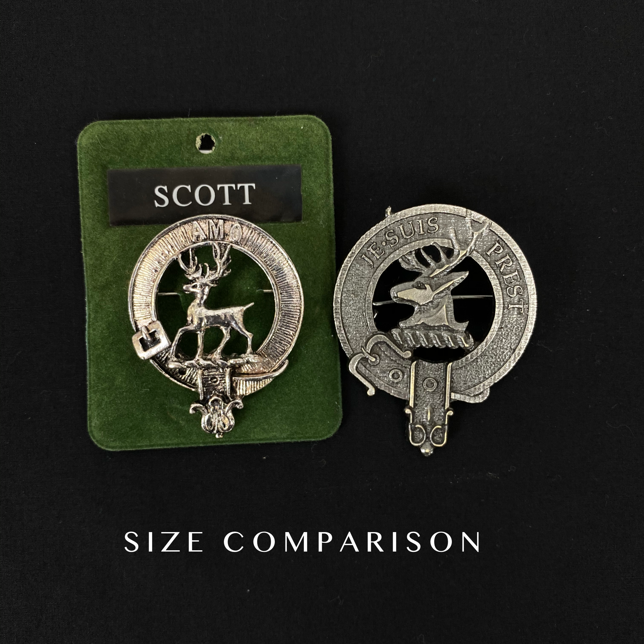 Outlander Clan Badge Collection - Fraser of Lovat, MacKenzie, Rampant Lion, and Scottish Thistle