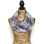 100% Organic Cotton Lavender and Smokey Gray Infinity and Blanket Scarves