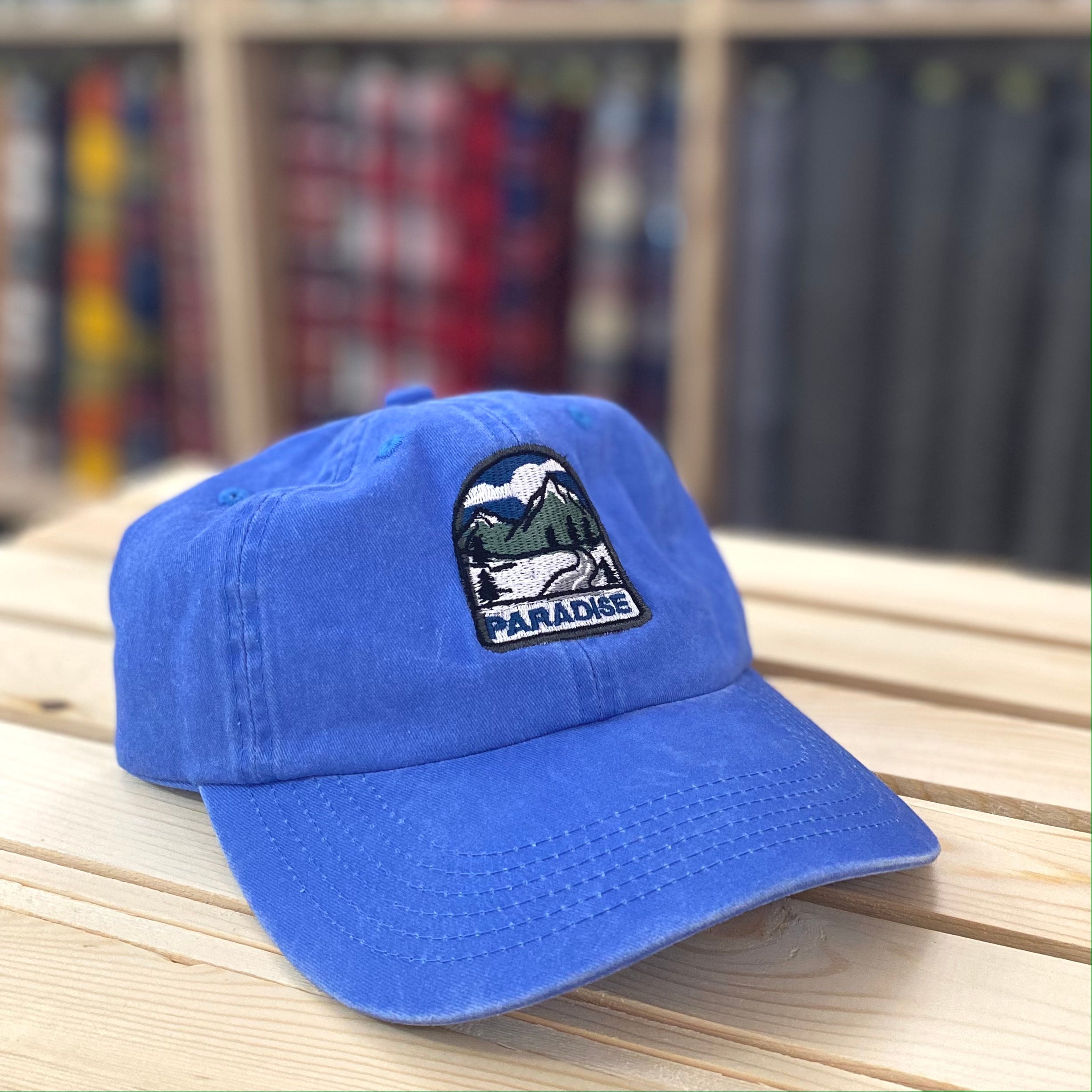 Paradise and Magalia Mountains Patch Style Embroidered Hat - Multiple Customizable Options