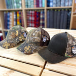 Bear Mountain Scene Outline Embroidered Hat - Multiple Customizable Options