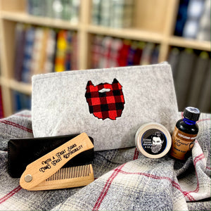 Beard Collection Embroidered Man Bags for Grooming Kit
