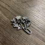 Double Scottish Thistle Brooch Decorative Pin