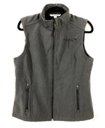 Women's Dragonfly Embroidered Heather Dark Gray Soft Shell Vest