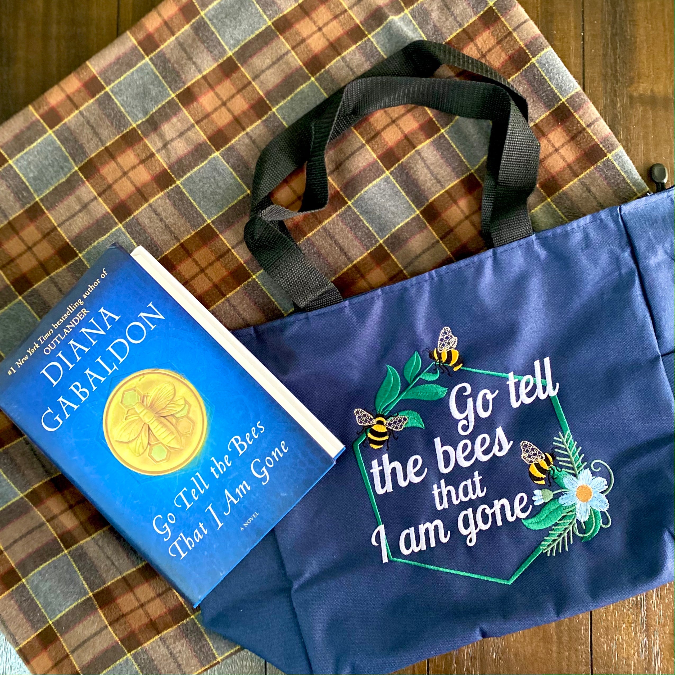 Go Tell the Bees Embroidered Tote Book Bag - Outlander Inspiration