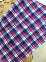 Red, White, Blue, and Black Medium-weight Flannel Plaid Infinity Scarf