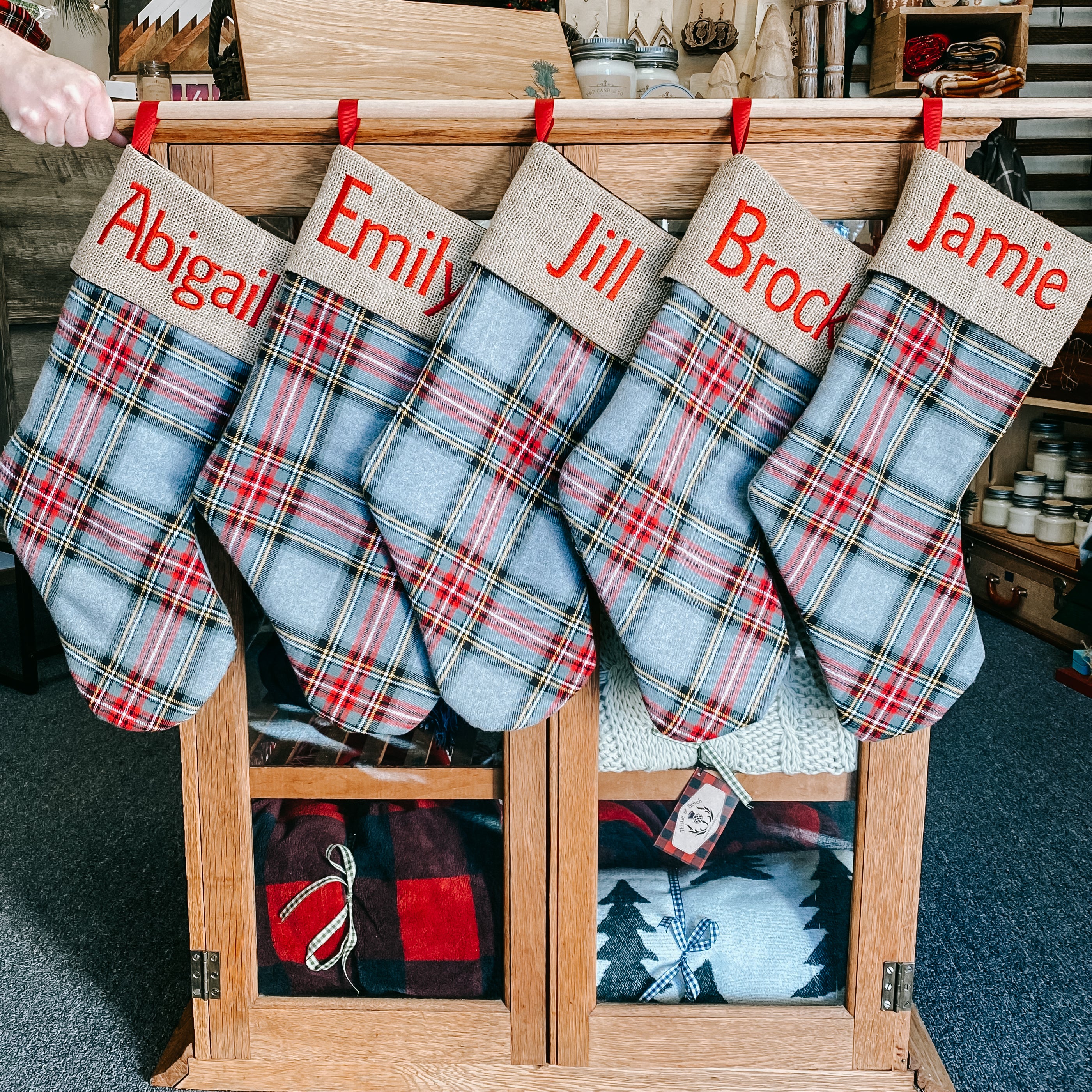 Outlander Inspired Tartan Lined and Padded Christmas Stockings - Customizable