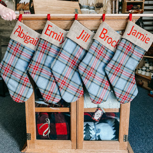 Tartan Lined and Padded Christmas Stockings - Customizable