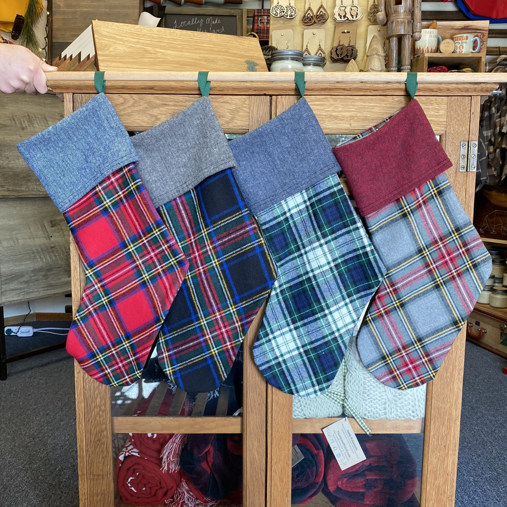 Tartan Lined and Padded Christmas Stockings - Customizable