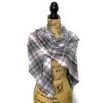 100% Organic Cotton Lavender and Smokey Gray Infinity and Blanket Scarves