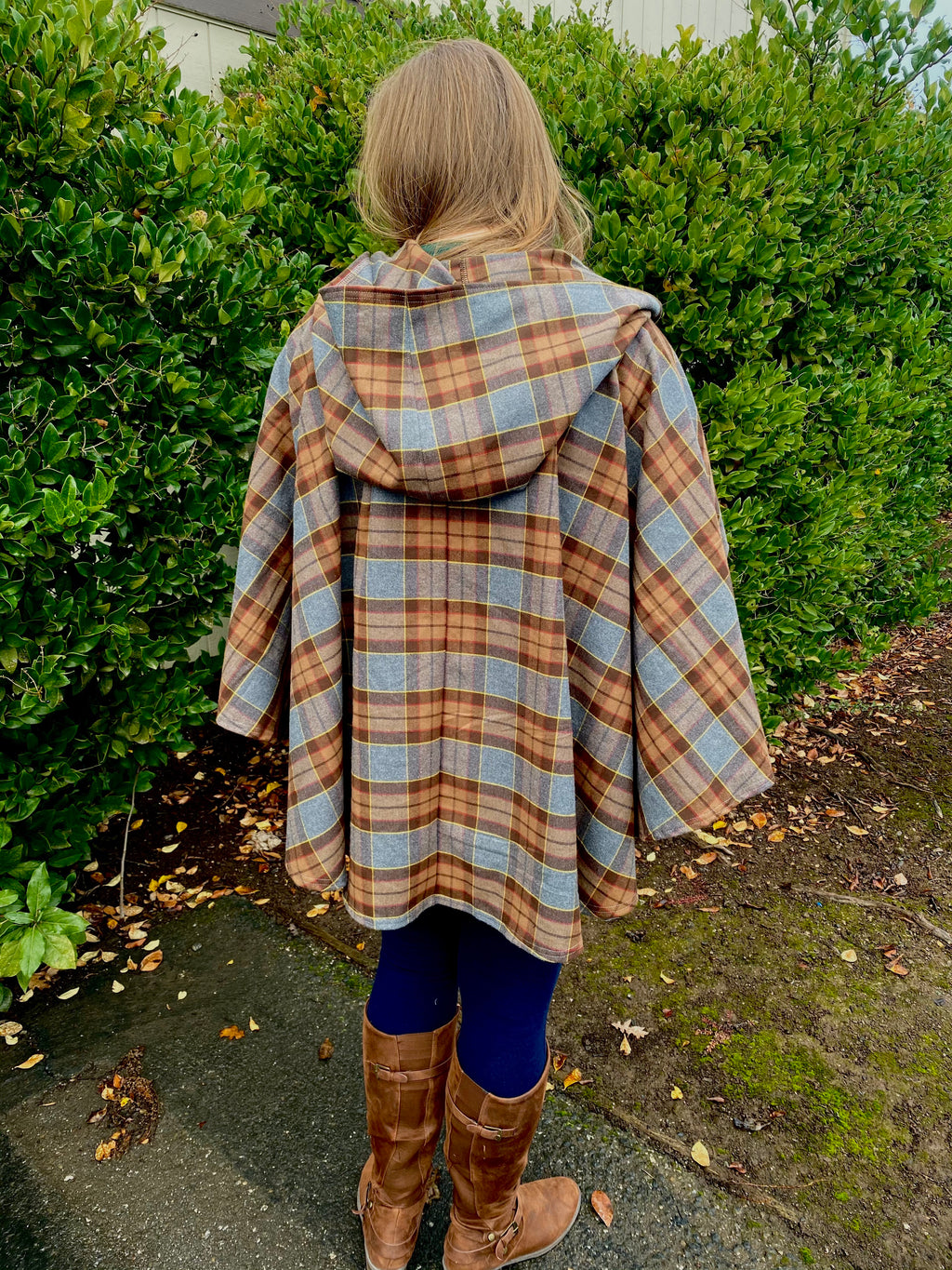 Hooded Poncho - Outlander Clan Fraser Inspired Tartan Hoodie