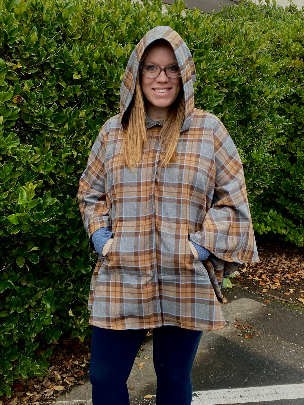 Hooded Poncho - Outlander Clan MacKenzie Inspired Tartan Hoodie