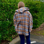 Hooded Poncho - Outlander Clan MacKenzie Inspired Tartan Hoodie