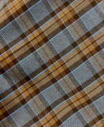 Straight Scarf - Outlander Clan MacKenzie Inspired Gray, Brown and Light Blue Cotton Flannel